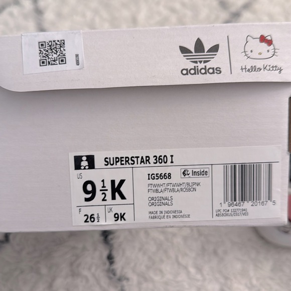 Adidas x Hello Kitty - Superstar 360 - size 9.5k toddler - Picture 8 of 9
